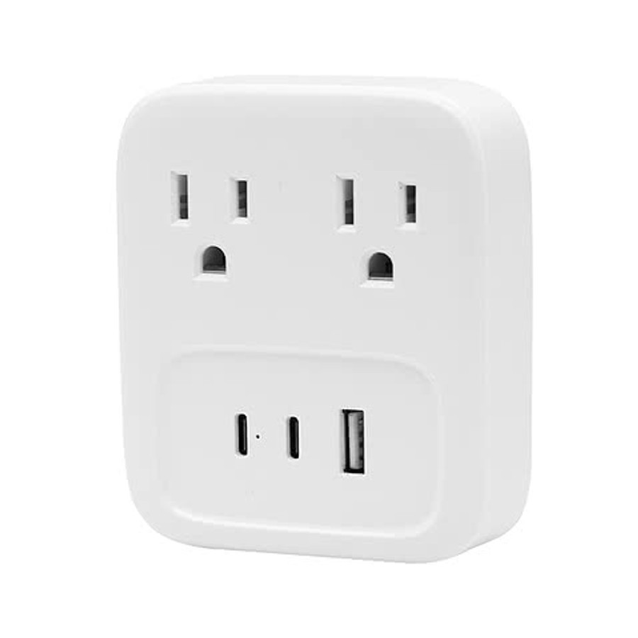 Type-C Wall Outlet Adapter in WHITE