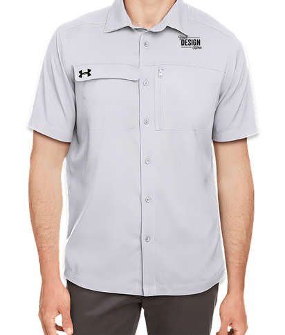 Under Armour Motivate Coach Woven Short Sleeve Shirt - Hl Grey  /  S Gr