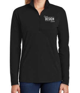 Sport-Tek Women's Tri-Blend Quarter Zip Performance Shirt
