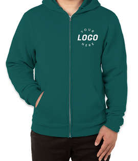 Soffe Classic Zip Hoodie - Color: Dark Green
