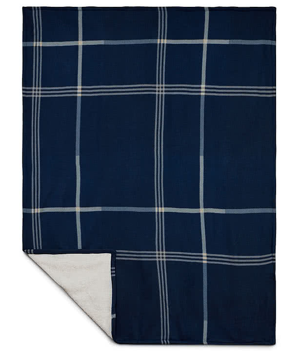 Plaid Fleece Sherpa Blanket