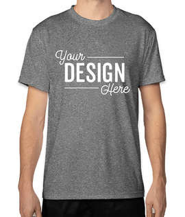 Bayside USA-Made Performance Shirt - Color: Cationic Charcoal