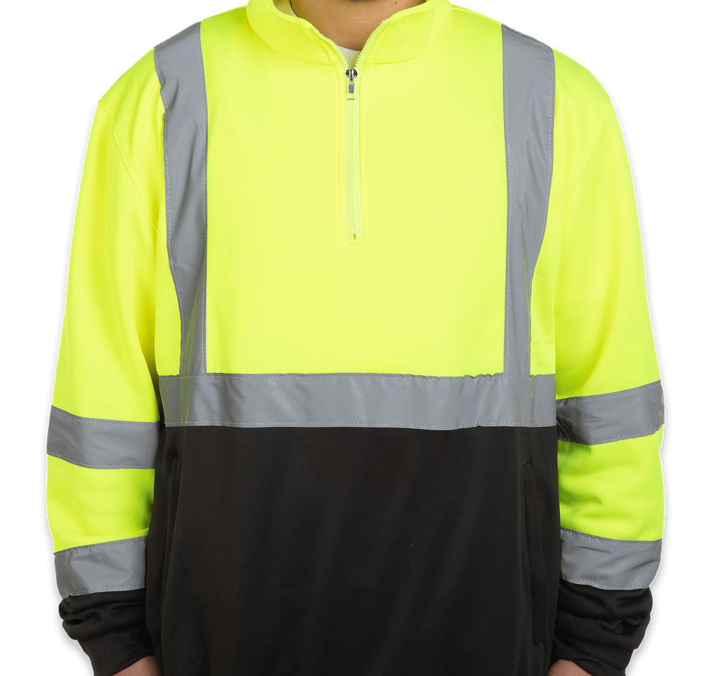 Charles River Class 3 Hi-Vis Safety Quarter Zip Sweatshirt-default