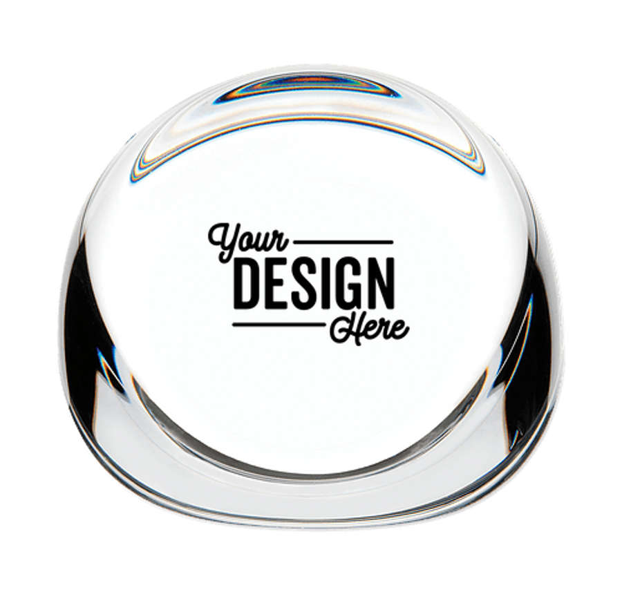 Laser Engraved Clear Slant-Top Paperweight in Clear