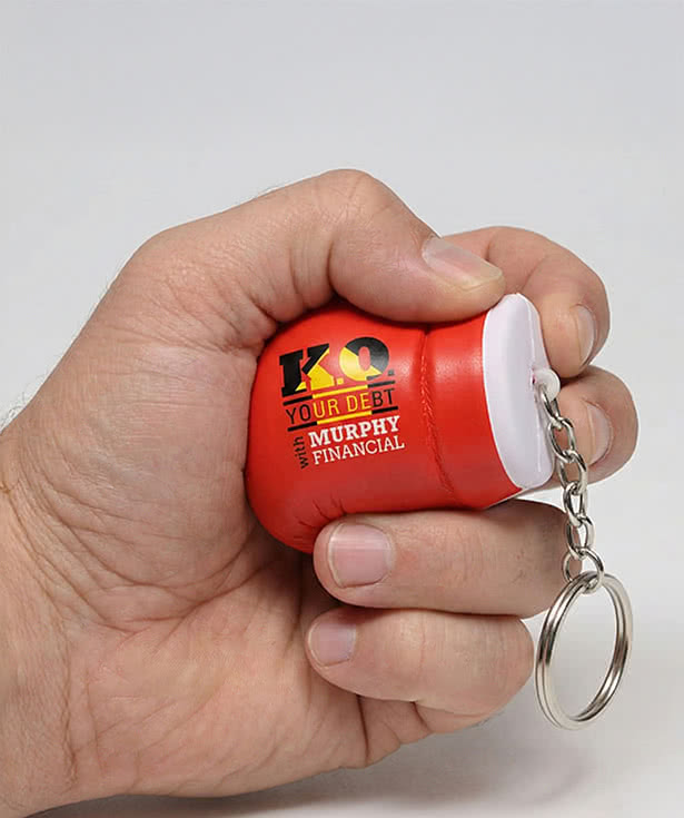 Boxing Glove Stress Reliever Keychain