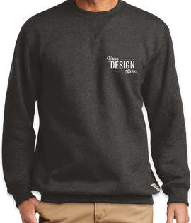 Carhartt Midweight Crewneck Sweatshirt - Embroidered - Color: Carbon Heather