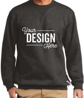 Carhartt Midweight Crewneck Sweatshirt - Screen Printed - Color: Carbon Heather
