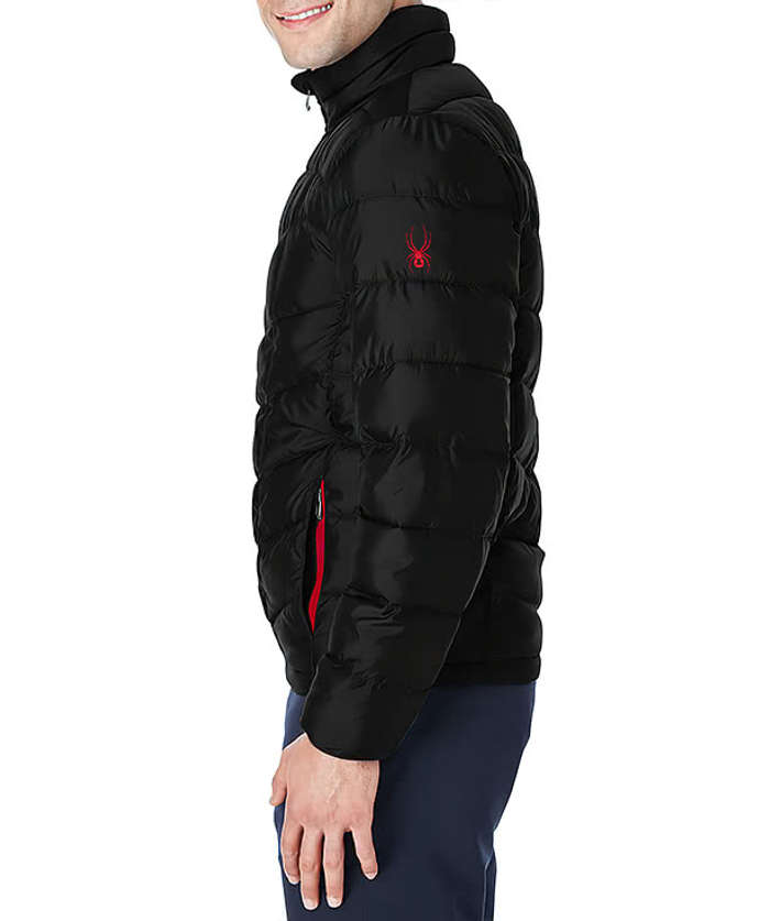 Corporate Spyder Men's Black-Red Pelmo Insulated Puffer Jacket