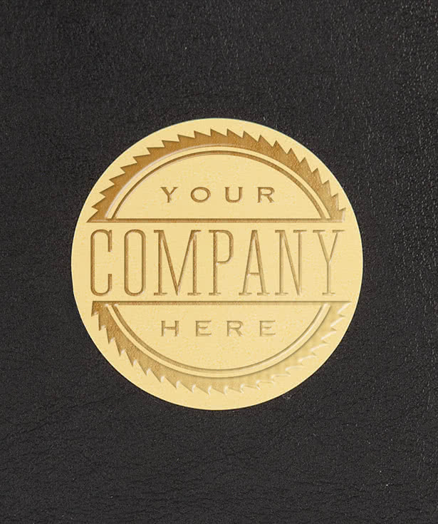 Embossed 1.5" Circle Roll Labels (Roll of 500)