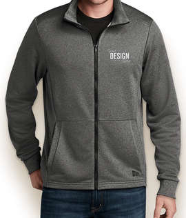 New Era Performance Terry Full Zip Sweatshirt - Color: Graphite Heather