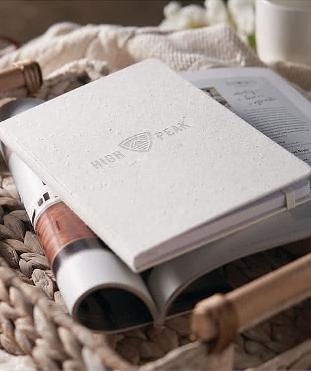 JournalBooks ® Debossed FSC Recycled Seed Paper Hard Cover Notebook