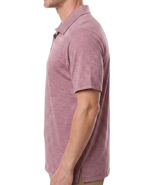 Team 365 Relay Recycled Heathered Stripe Performance Polo - Printed