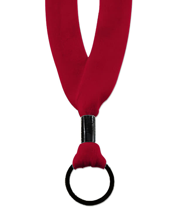 3/4" Cotton Lanyard with Metal Crimp and Split-Ring