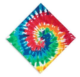 Valucap 100% Cotton Tie-Dye Bandana (Corner Design) - Color: Rainbow Tie-Dye