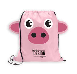 Paws N Claws Sport Drawstring Bag - Color: Pig