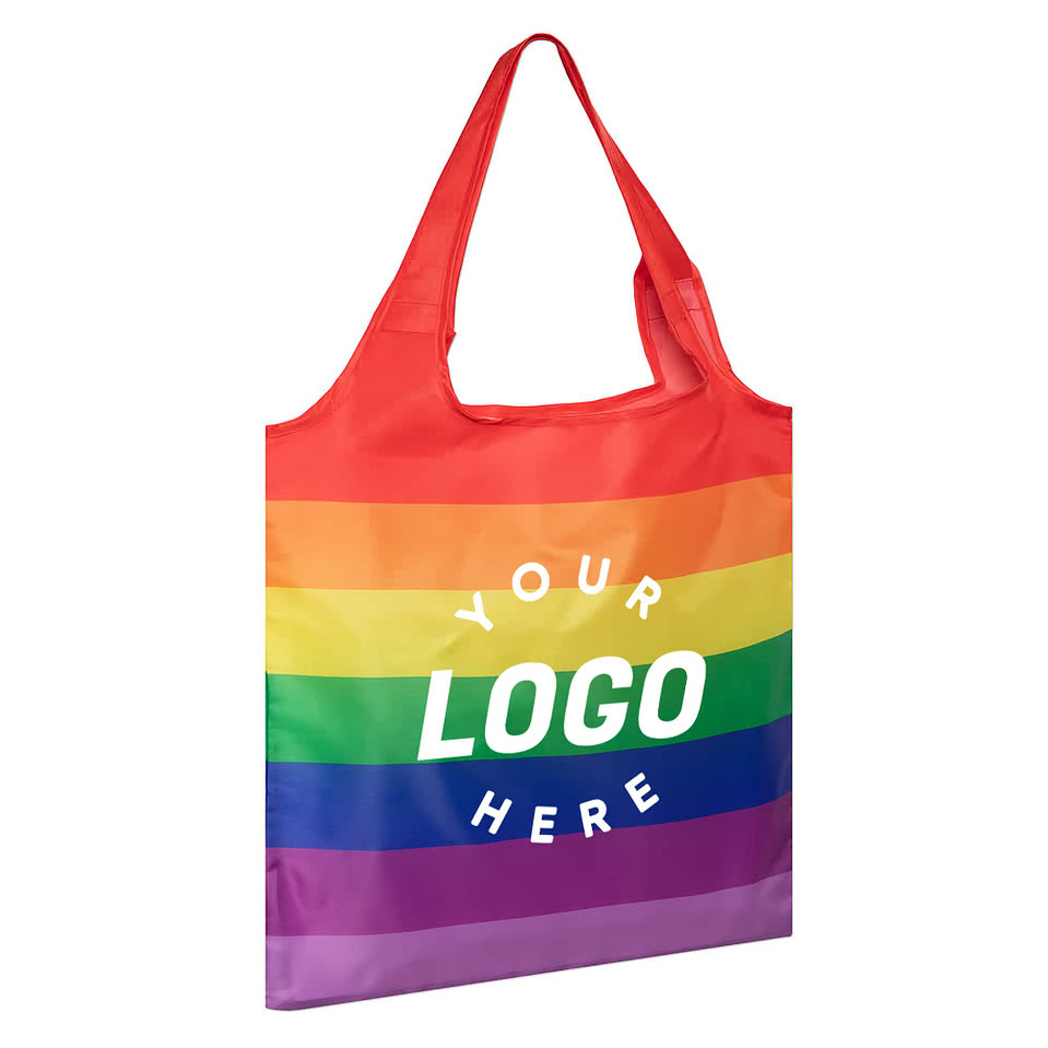 Medium Rainbow Lightweight Poly Tote Bag