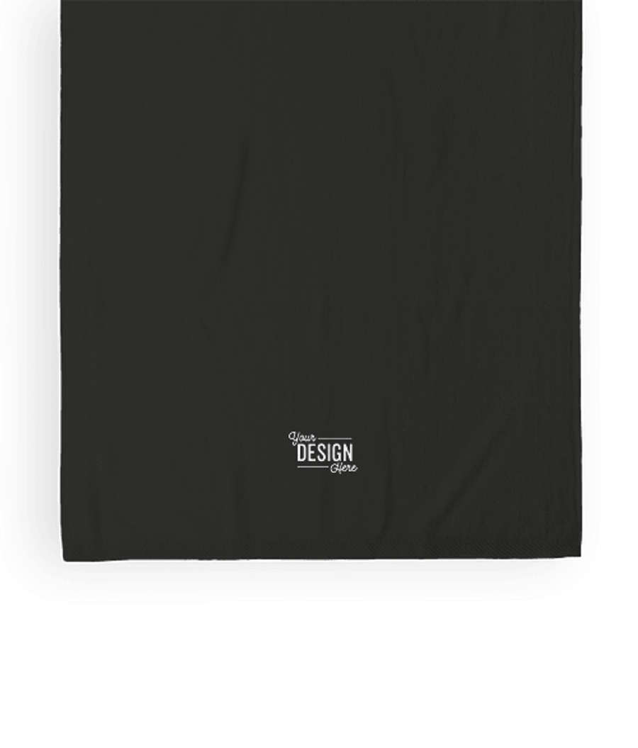 Lightweight Embroidered Beach Towel in Black