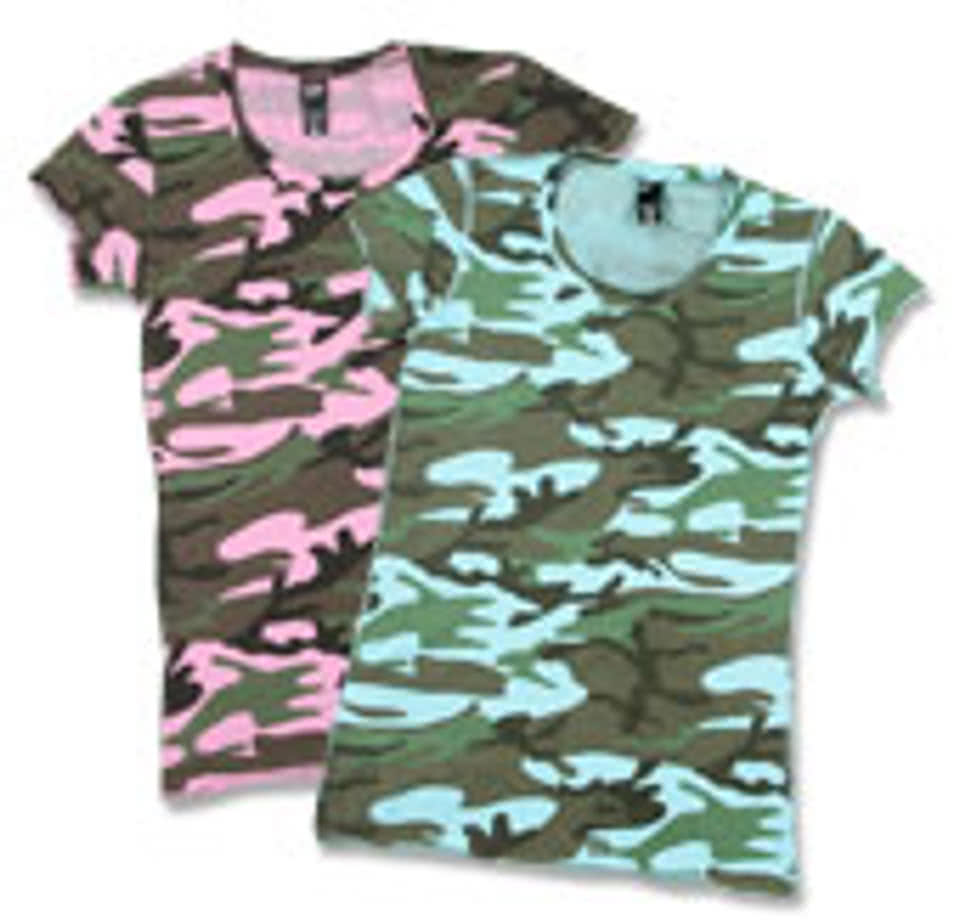 Alternative Apparel Girly Over Dyed Camo T
