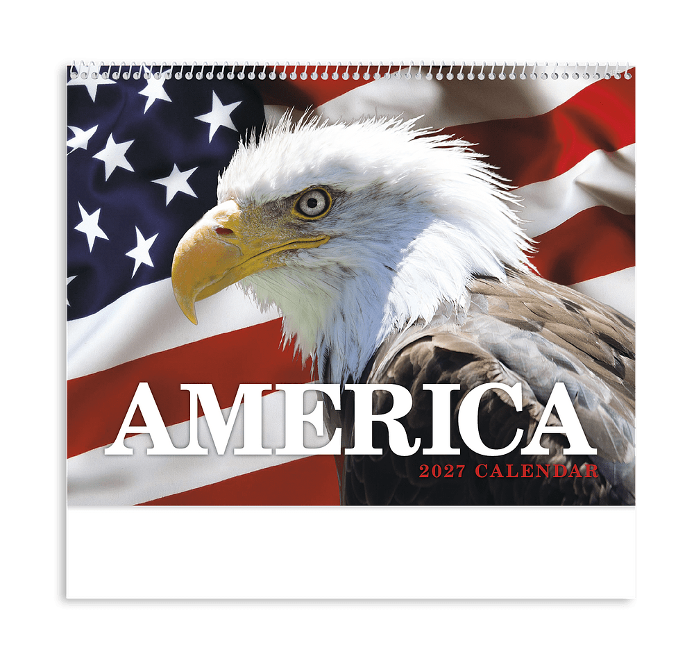Full Color America Spiral Wall Calendar-default
