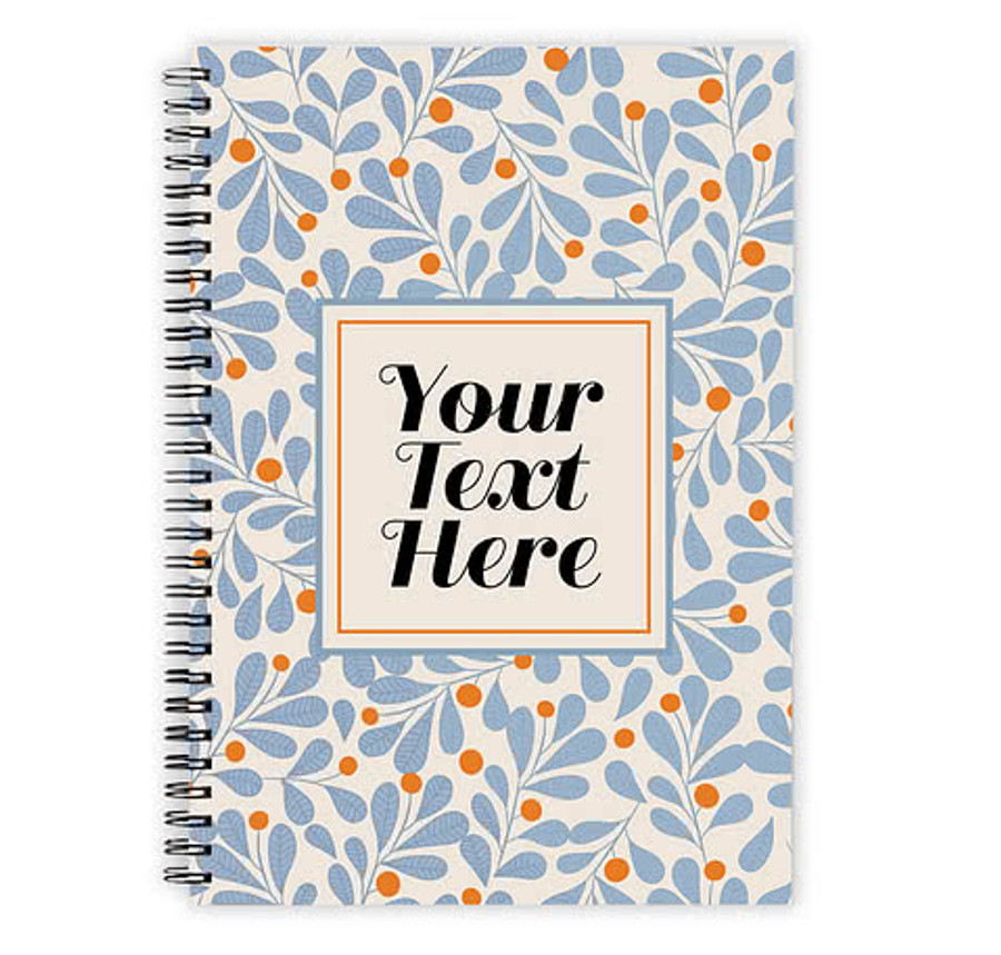 Fig Leaf JournalBooks ® Spiral Notebook in Blue