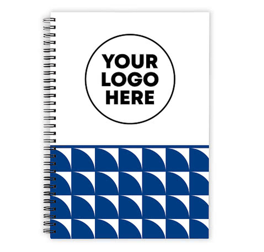 Geometric Pattern JournalBooks ® Spiral Notebook in Gray