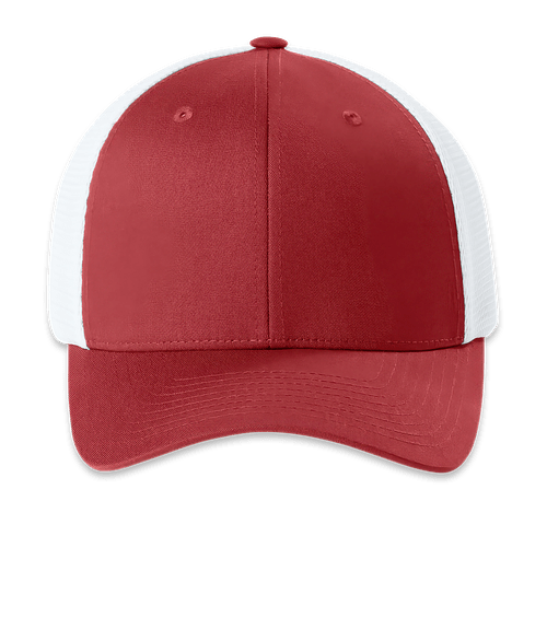 Flexfit 110 Mesh Snapback Trucker Hat in Red/White