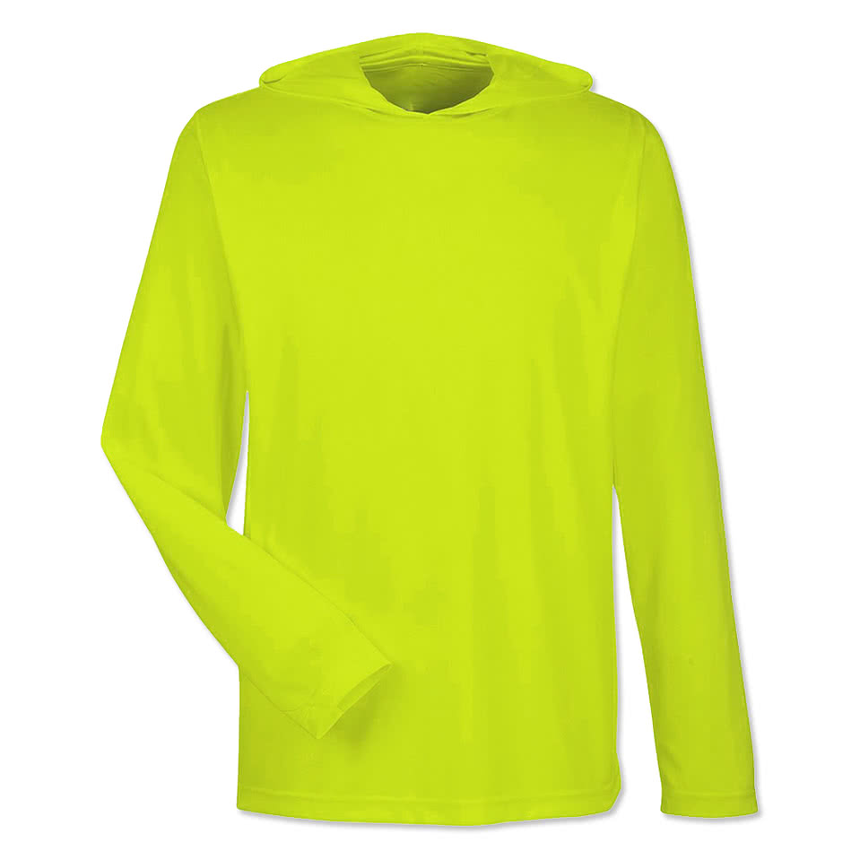 Blue Generation BLU-X-DRI Hooded Long Sleeve Performance Shirt