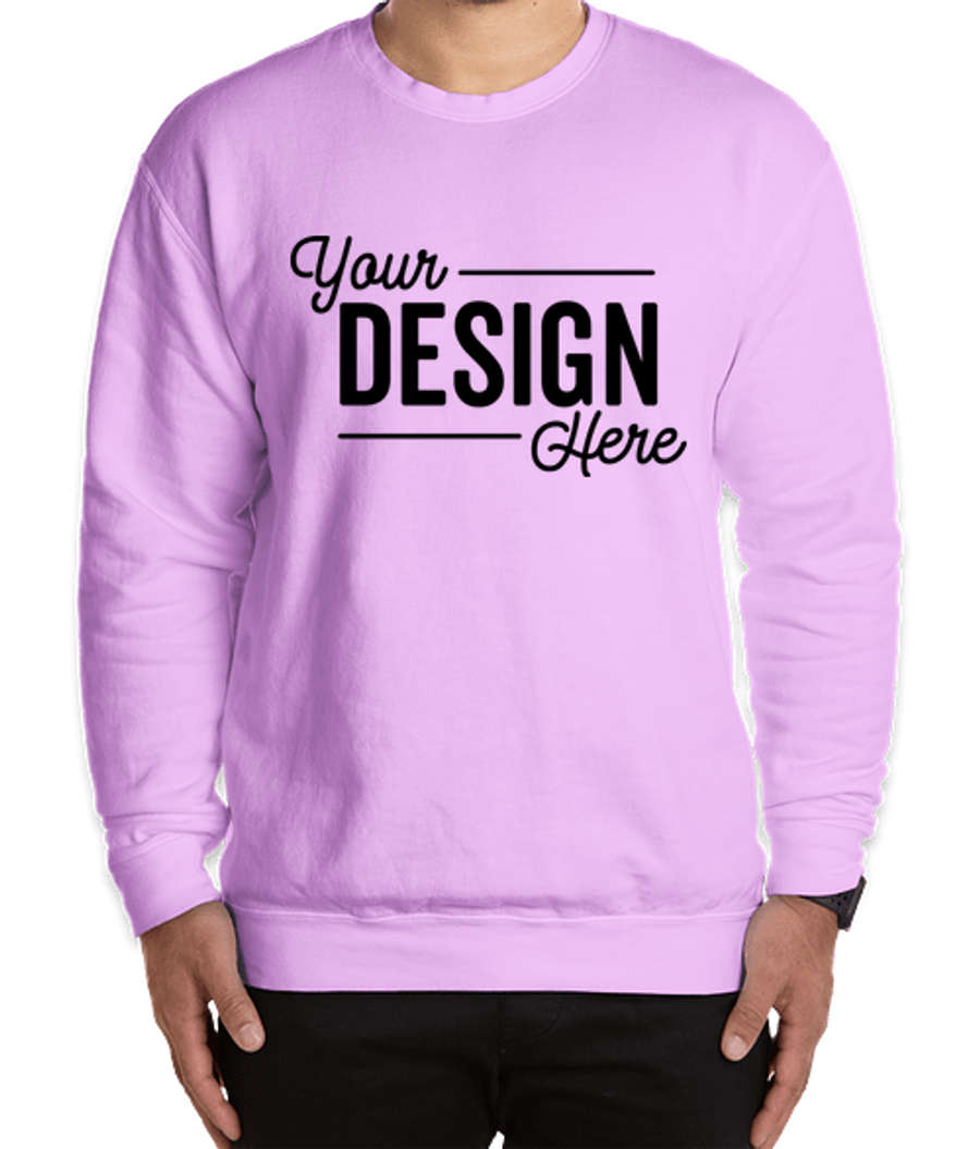 Comfort Colors Lightweight Crewneck Sweatshirt in Neon Violet