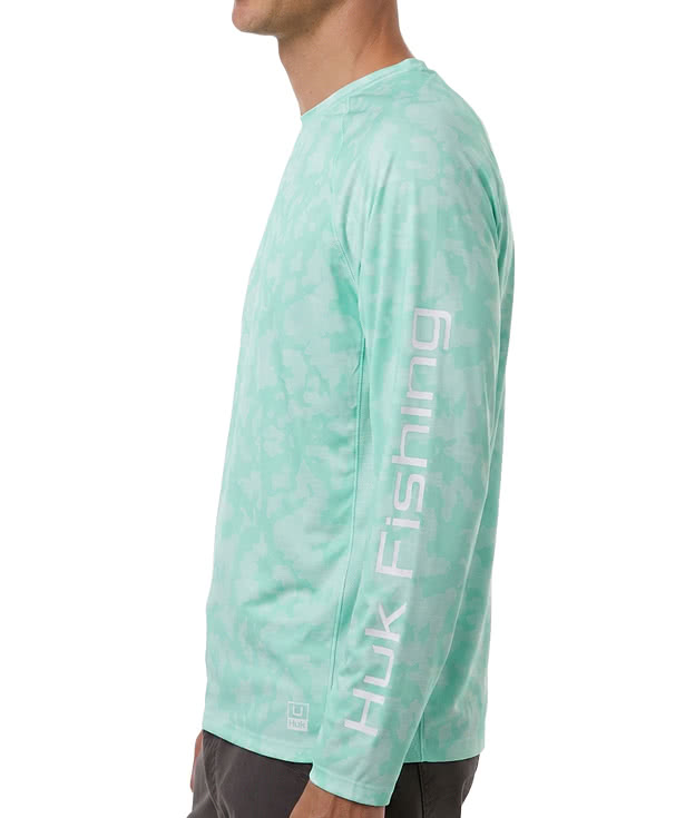HUK LoPro Running Lakes UPF 50+ Long Sleeve Performance Shirt