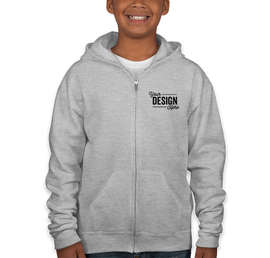 Jerzees Youth Nublend 50/50 Zip Hoodie - Color: Ash