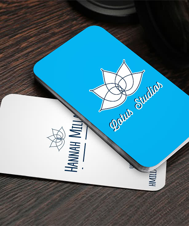 Full Color 3.5" x 2" Vertical Rounded Corner Business Cards