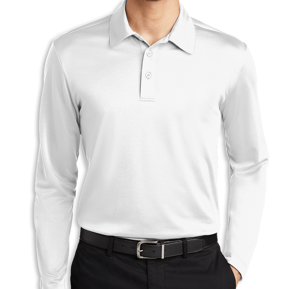 Port Authority Silk Touch Long Sleeve Performance Polo - Printed-default