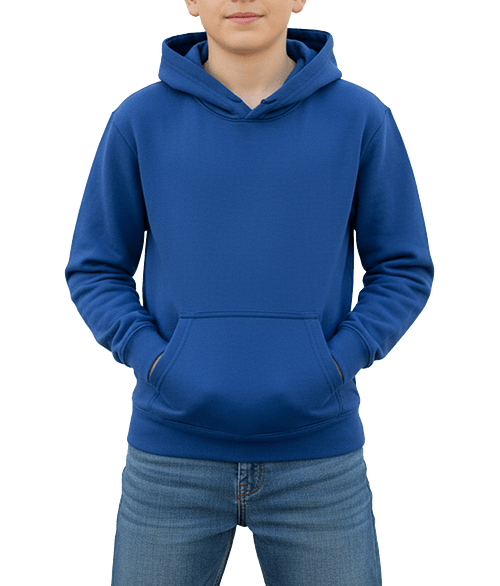 Port & Company Youth Easy Fleece Pullover Hoodie in True Royal