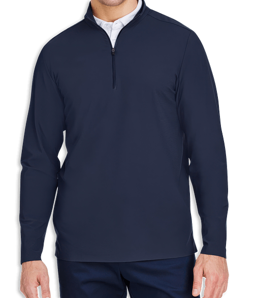 Devon & Jones CrownLux Windsor Performance Quarter Zip - Printed in Navy