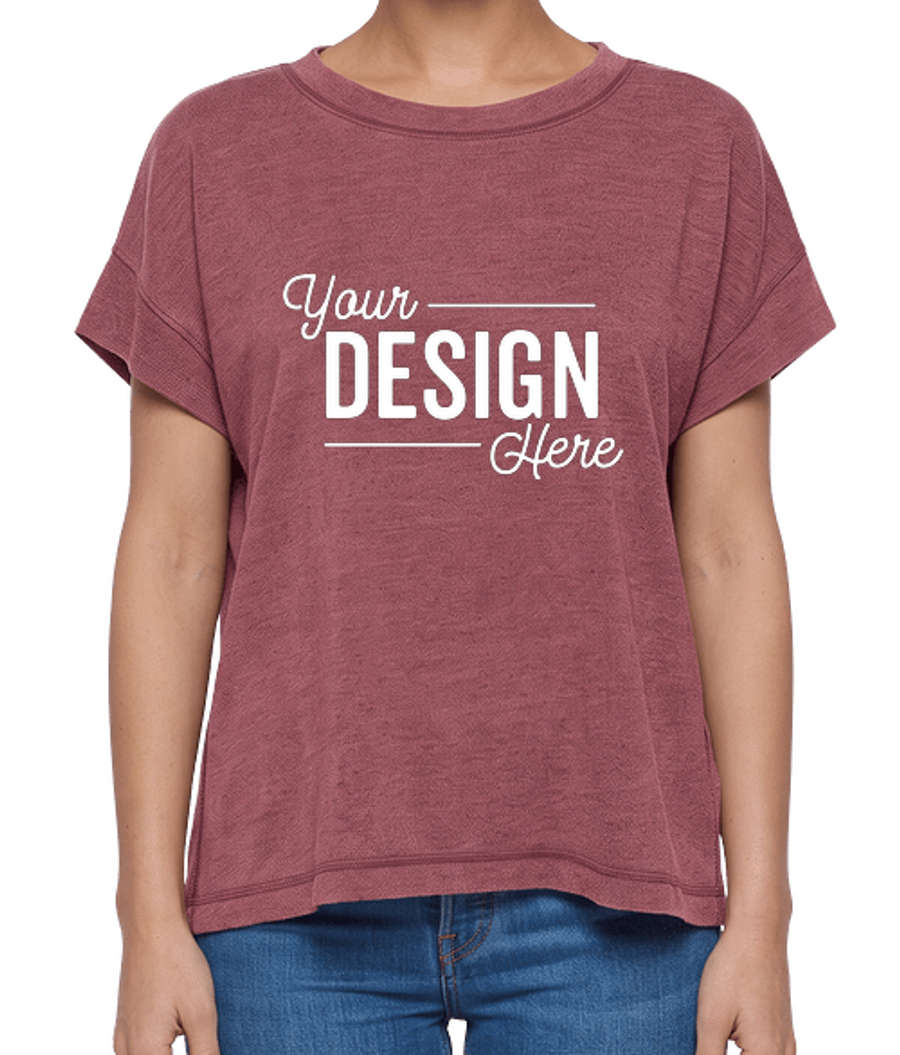 Live & Tell by LAT Women's Vintage Wash Jersey T-shirt in Washed Rouge