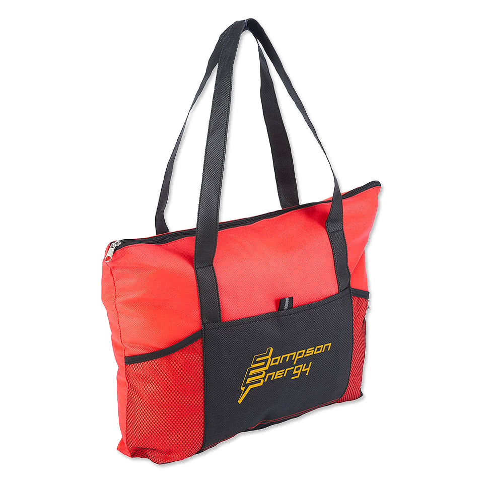 Feather Flight Non-Woven Zippered Tote Bag