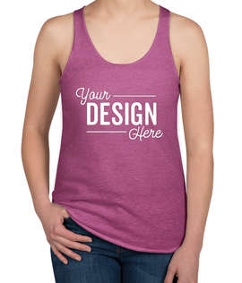 Alternative Apparel Women's Slim Fit Tri-Blend Racerback Tank - Color: Eco True Huckleberry