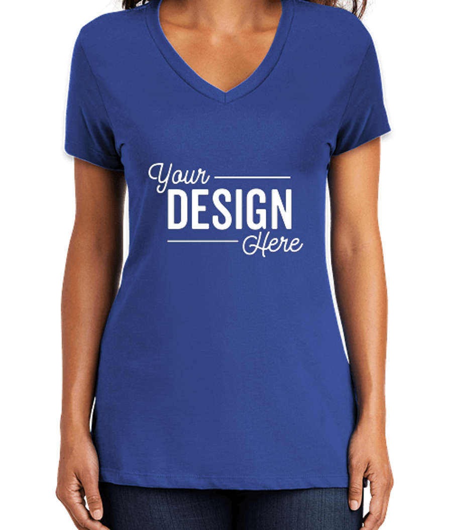 District Women's Perfect Weight V-Neck T-shirt in Deep Royal
