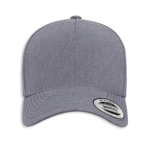 Yupoong Classics Perforated Snapback Baseball Hat - Embroidered in Heather Grey