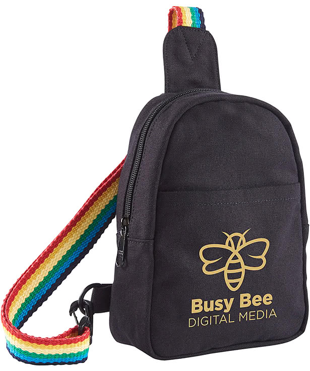 Rainbow Recycled Cotton Crossbody Bag