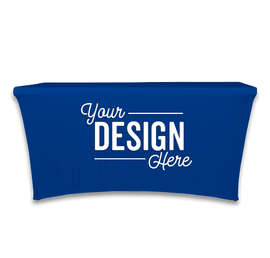 Full Color 6' Stretch Tablecloth - Color: Royal Blue