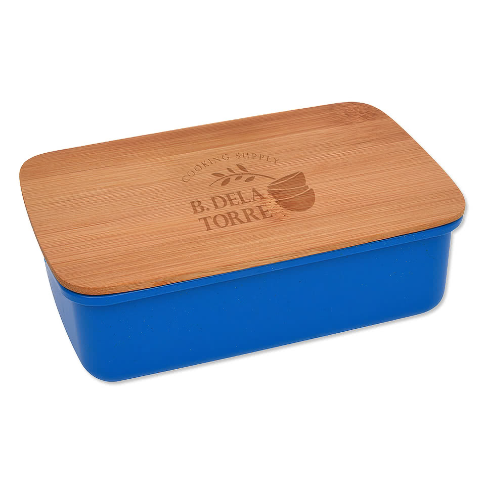 Laser Engraved Harvest Lunch Set with Bamboo Lid