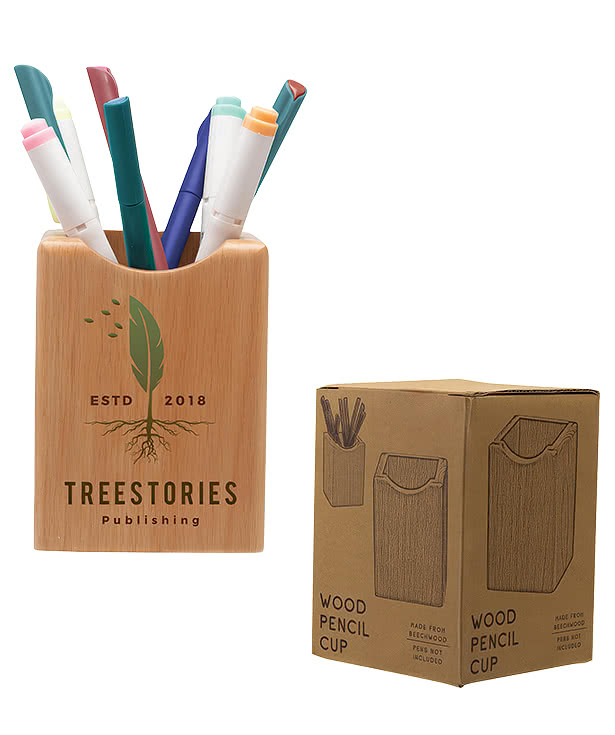 Natural Beechwood Pencil Holder