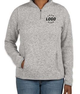 Charles River Women's Quarter Zip Sweater Fleece Pullover