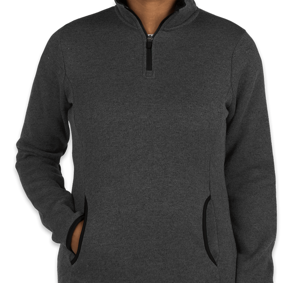 Charles River Women's Quarter Zip Sweater Fleece Pullover-default