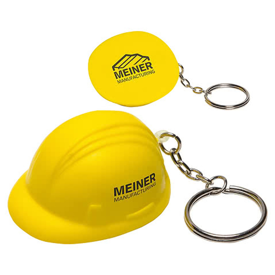 Hard Hat Stress Reliever Keychain