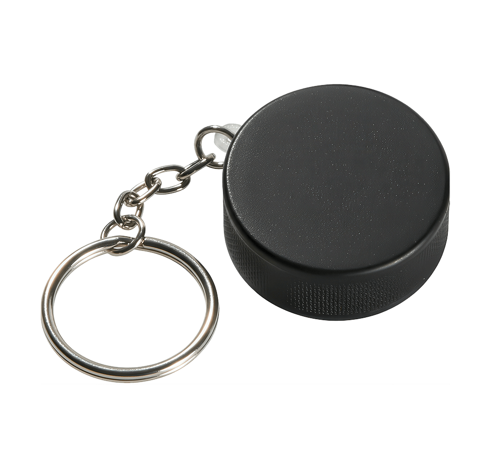 Classic Hockey Puck Stress Reliever Keychain-default