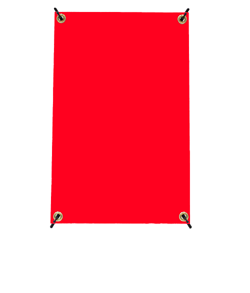 Full Color 11.75" x 18" Mini X Banner Display Kit in Red