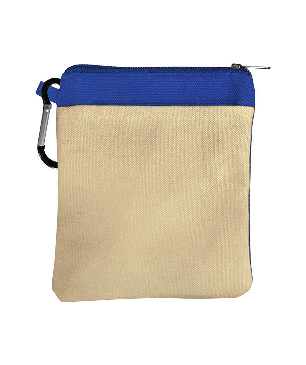 Canvas Zipper Pouch with Carabiner