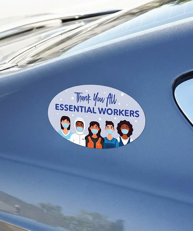 Full Color 7.5" x 4.5" Oval Car Magnet